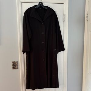 Elegant Hilary Radley  Black Button-Down long coat